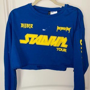 Justin Bieber purpose world tour cropped tshirt